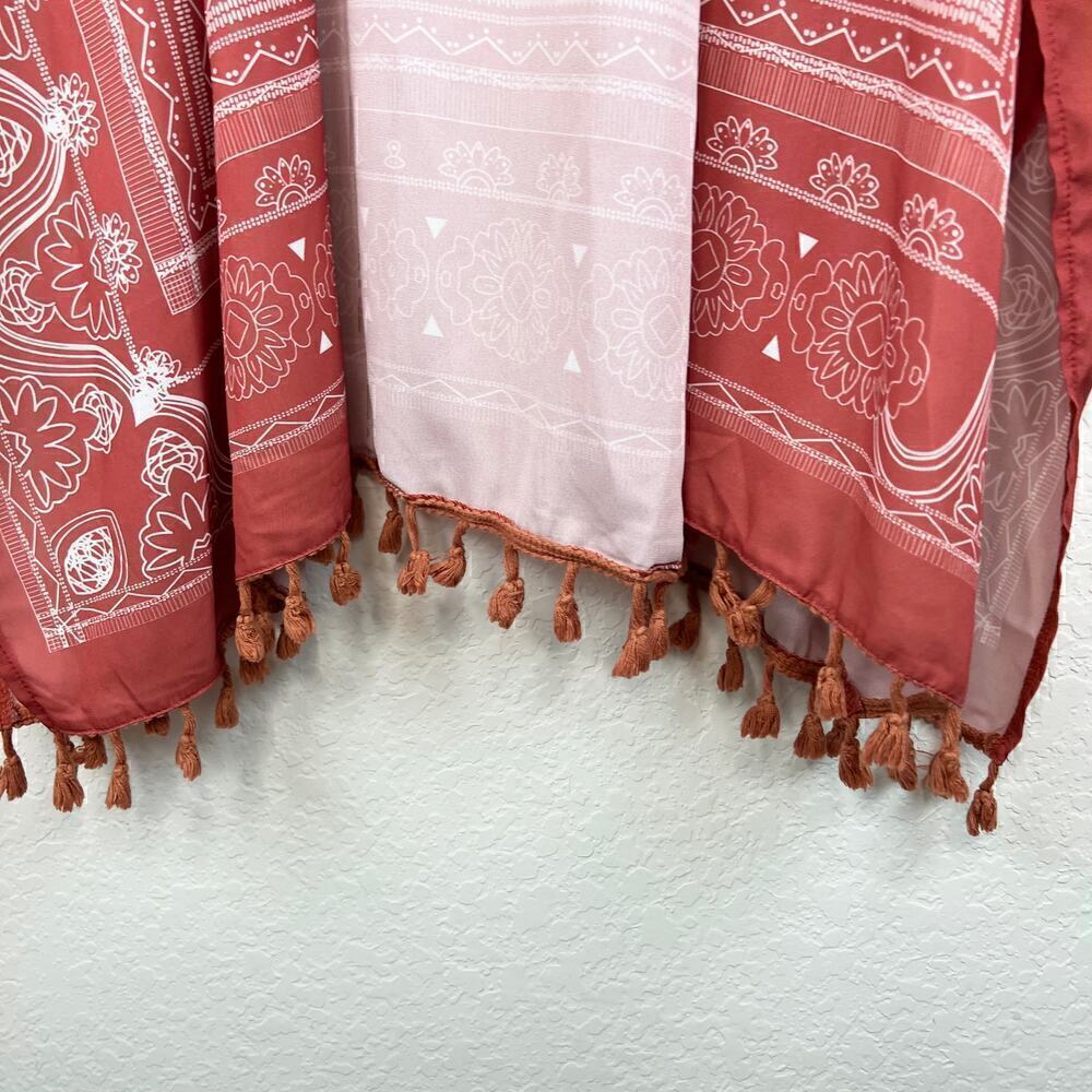 Dusty Rust Mauve / White Open Tassel Bohemian Wes… - image 3